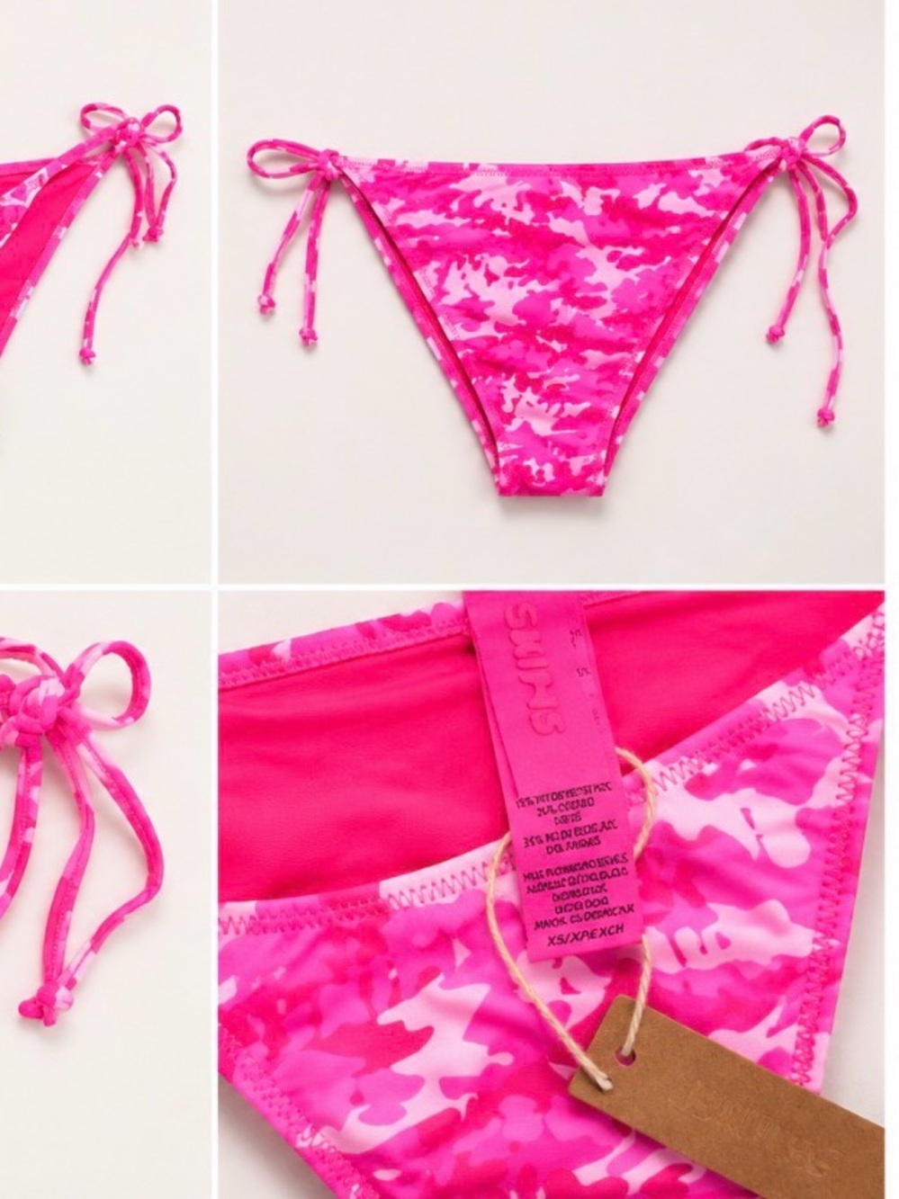 SKIMS Pink Camo Tie-Side Bikini Bottom – NWT - Picture 2 of 3